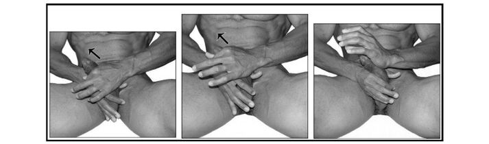 Jelqing de flexión lateral para el autoagrandamiento del pene